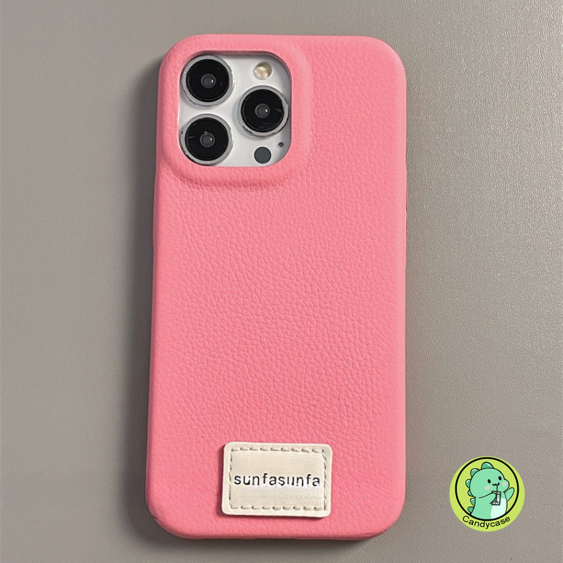 เลียนแบบหนังสําหรับ Vivo V40 V30 V29 V27 Pro V27E V23 V21 5G 4G V21a V20 Pro V15 ฝาครอบน่ารักสีลูกกวาดนุ่มเคสโทรศัพท์พร้อม - รูปที่ 5