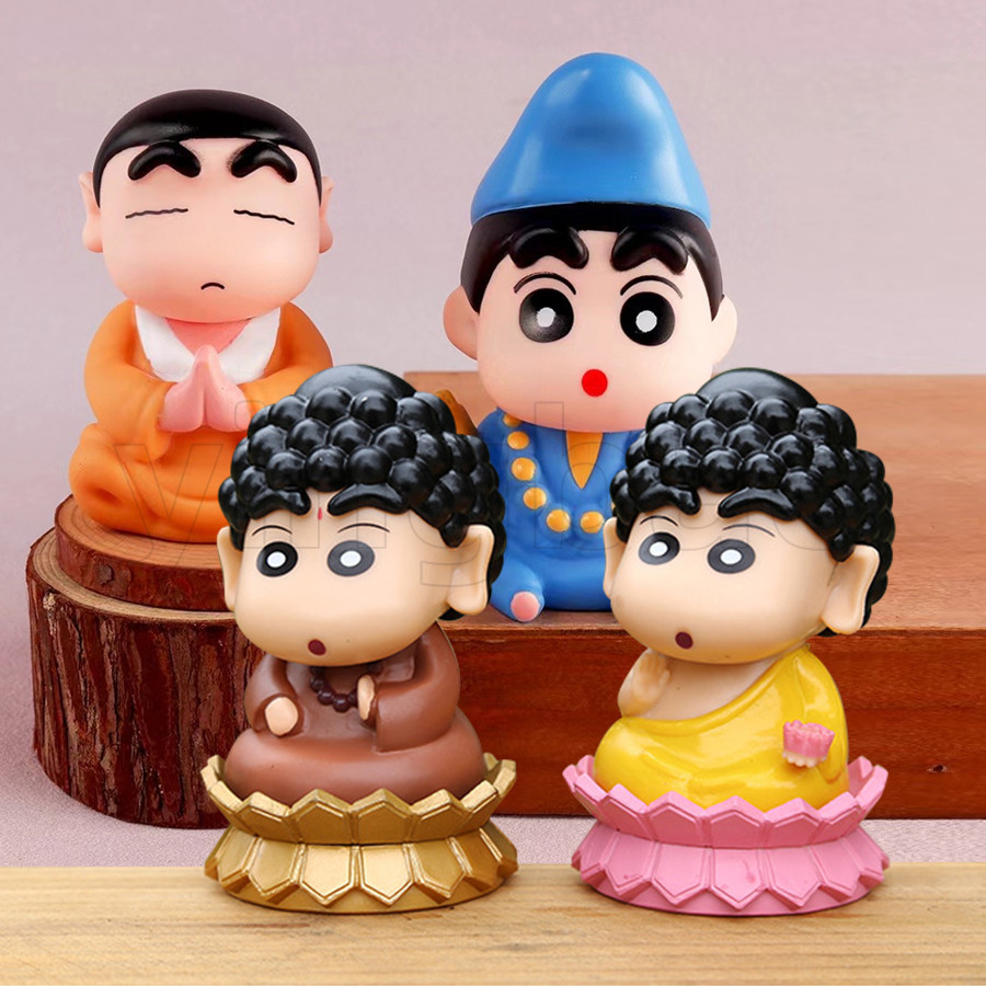 Crayon Shin-Chan Cos Lord Buddha รูปของเล่น Shinnosuke Nohara เค้ก toppers ตุ๊กตาเค้กวันเกิดตกแต่ง,ของเล่นเด็ก 10 ซม.อะนิเมะคอลเลกชัน