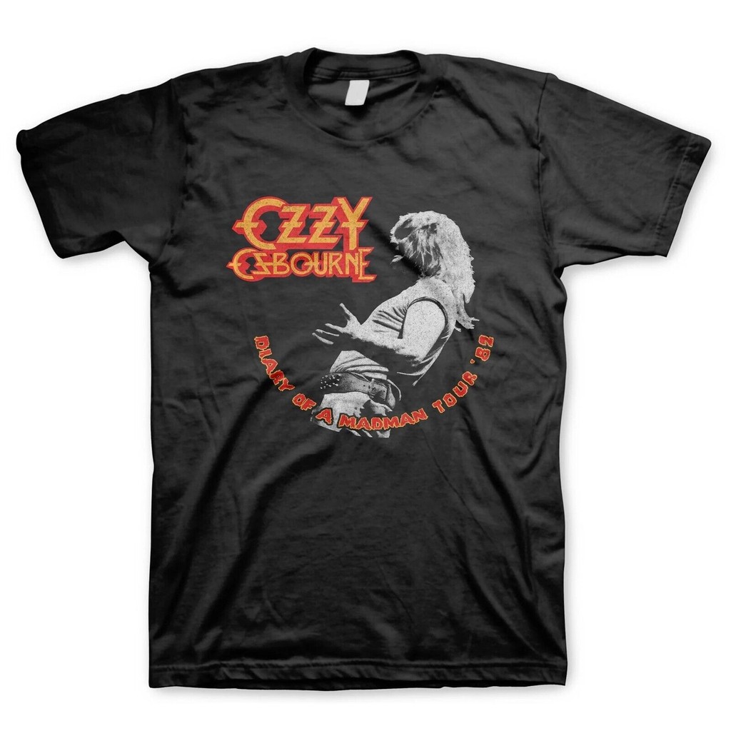 Ozzy Osbourne Cd Lgo Diary Of A Madman Tour 82 Official Shirt Top New Ultimate