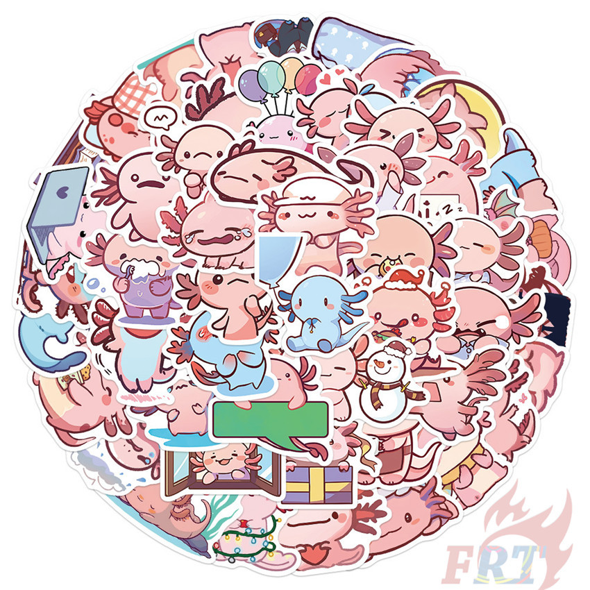 50ชิ้น/เซ็ต ❉ Q Funny Cynops Series 01 Axolotl Salamander สติ๊กเกอร์ ❉ DIY แฟชั่นสติ๊กเกอร์กันน้ํา Doodle สติ๊กเกอร์