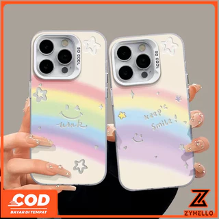 สําหรับOPPO Reno16F 16Pro 16C 15F 15ProMax 14F 14Pro 13F 13Pro 12F 12Pro 11F 11Pro 10Pro 8T 8Z 7Z 6Z Simple rainbow SMILEกันกระแทกTPUเคสโทรศัพท์