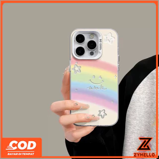 สําหรับOPPO Reno16F 16Pro 16C 15F 15ProMax 14F 14Pro 13F 13Pro 12F 12Pro 11F 11Pro 10Pro 8T 8Z 7Z 6Z Simple rainbow SMILEกันกระแทกTPUเคสโทรศัพท์