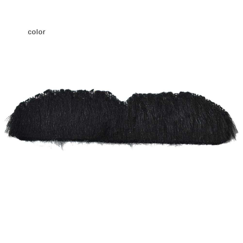 [สี] 12 ชิ้นชุดผู้ชายสีดําปลอม Mostache หนวดตลก Beard Party ฮาโลวีนเครื่องแต่งกาย TH thumbnail 4