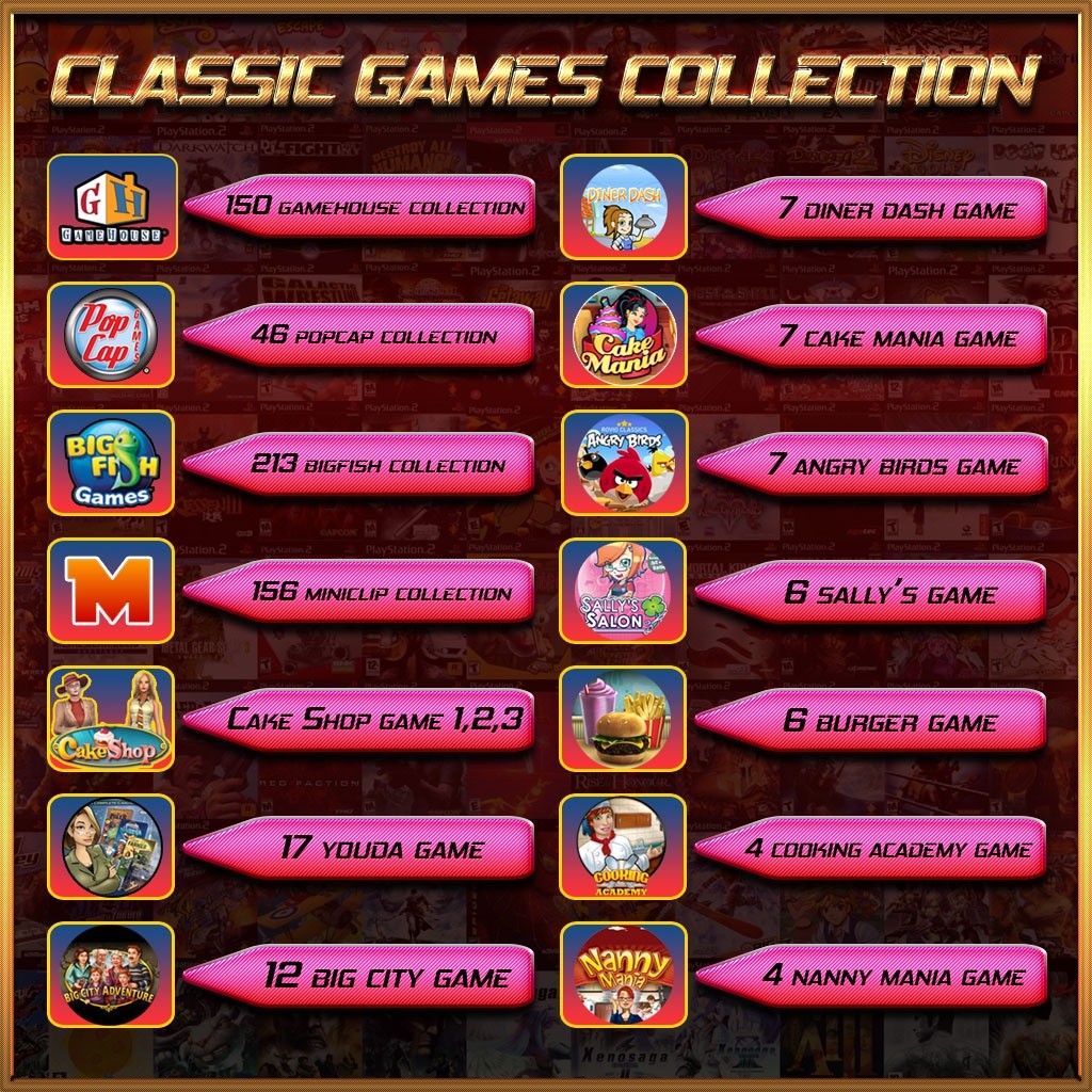 Classic PC Games Collection🔥GameHouse🔥PopCap🔥BigFish🔥Nostalgia Games🔥Full Version🔥Cheap & Fast Deliv