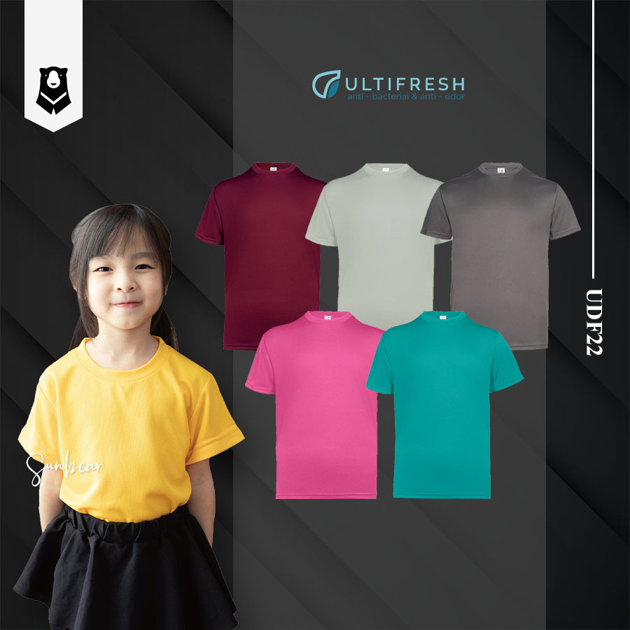 Ultifresh UDF22 Performance Microfiber Dri-Fit Anti-Bacterial Anti-กลิ่นลูกเรือคอเด็กเยาวชน 4