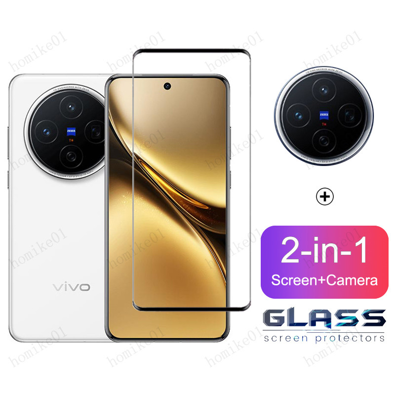 2 in 1 ฟิล์ม Vivo X200 ฟิล์มกระจก HD ฟิมล์กระจก Vivo X100 Ultra X200 Pro Mini Y200 Y100 Y19s Y17s Y2