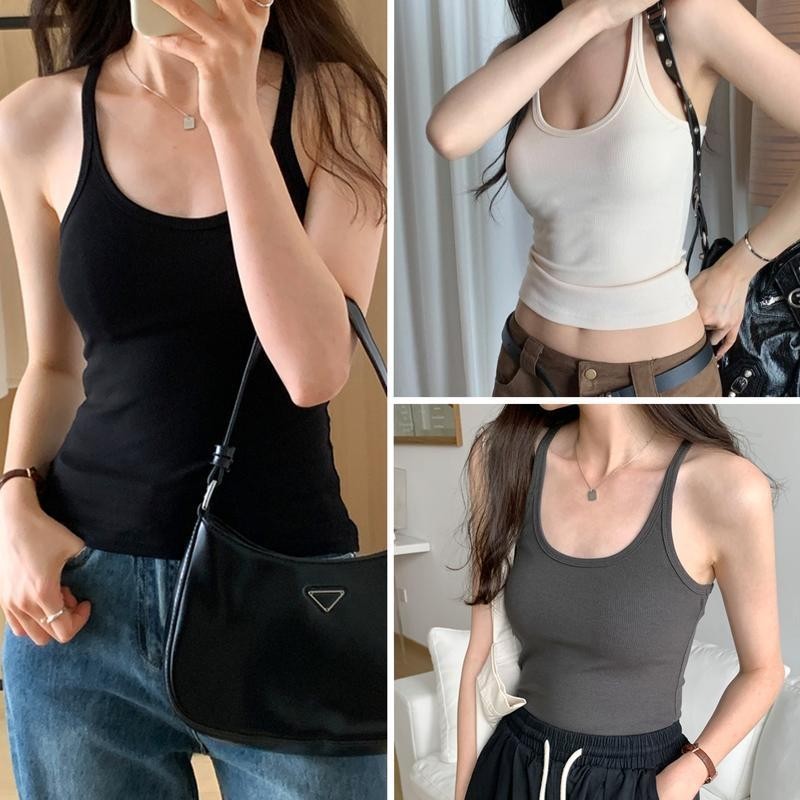 เสื้อครอปผู้หญิง เสื้อกล้าม เสื้อสายเดี่ยวผู้หญิง เสื้อกล้ามสไตล์สาวฮอต เสื้อครอปทรงเข้ารูปและใช้งานได้หลากหลาย Clothing