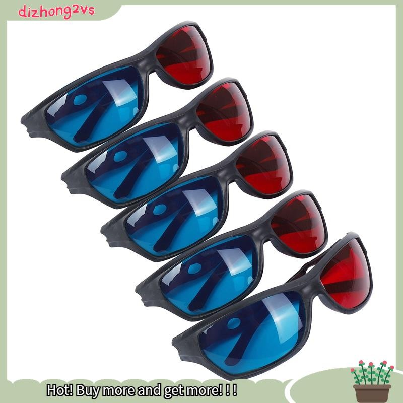 [dizhong2vs] 5x แว่นตา 3D VISION สีแดงและสีน้ําเงินสําหรับดีวีดีเกมภาพยนตร์ทีวี