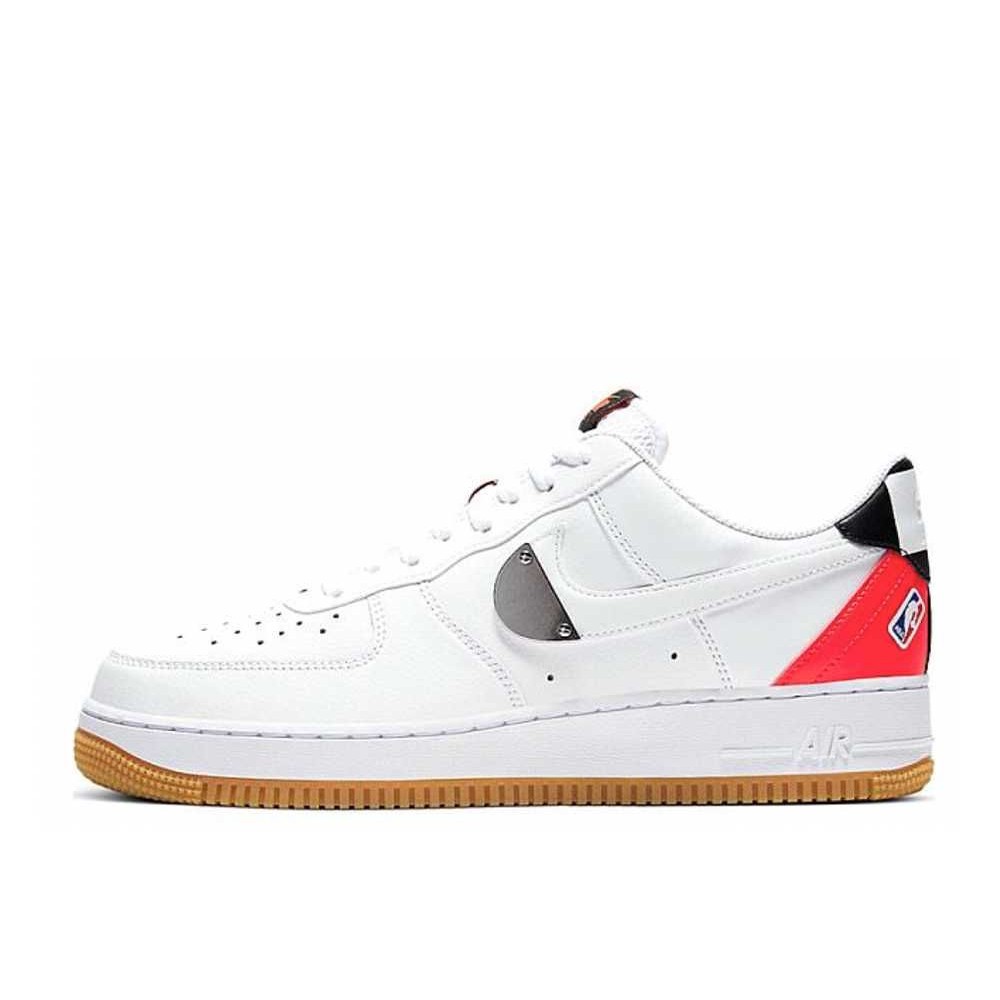 NBA × Nike Air Force 1 Low White Crimson Gum Unused