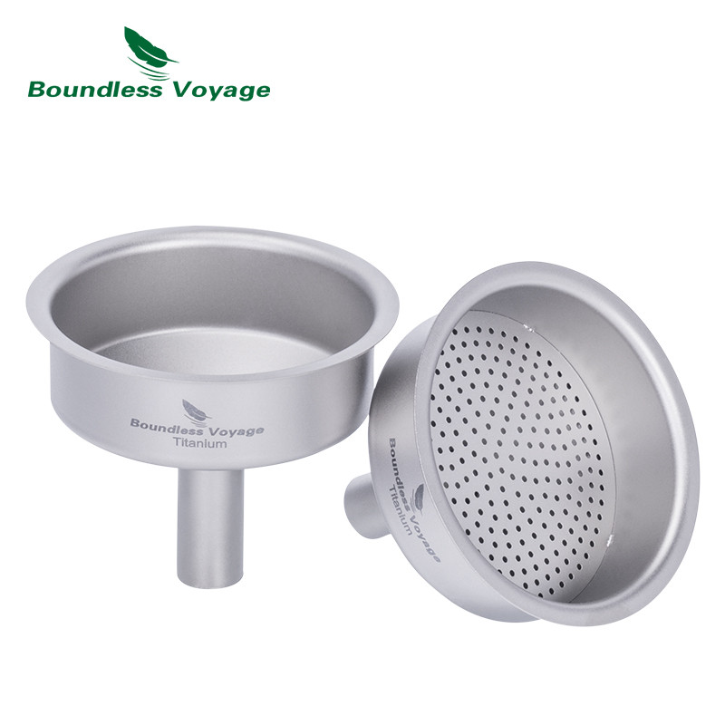 Boundless Voyage Titanium Funnel Flagon Accessories Multi-use Kitchen Funnel for Transferring Liquid Fluid Oils Jam Powder