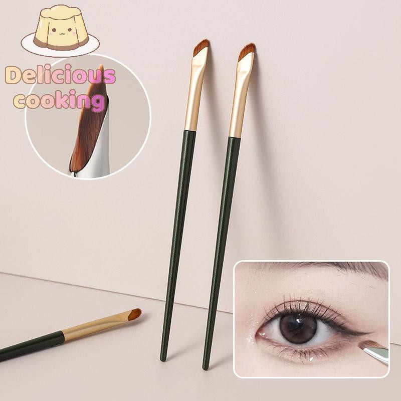 [ทําอาหารอร่อย] อัพเกรดอายไลเนอร์แปรงคิ้ว เล็ก แบนเคียวใบมีดอายไลเนอร์แปรงขนสัตว์ไฟเบอร์ตาคิ้ว รูปร่าง เครื่องมือแต่งหน้ามืออาชีพ [ใหม่]