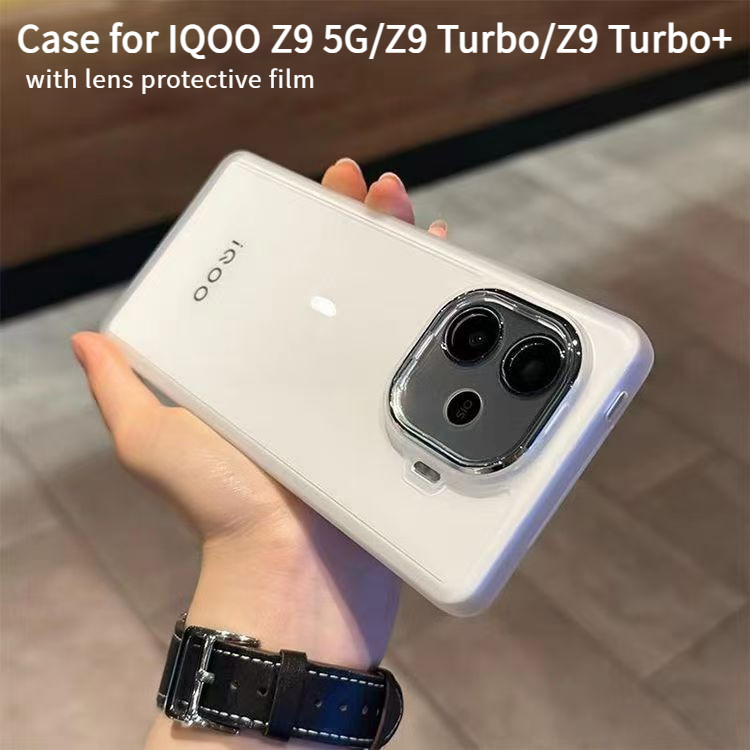 การป้องกันเลนส์case สําหรับ IQOO Z9 Turbo + ปลอก IQOO Z9 Z9X Z8 Z8X Z7 Z7X IQOO 13 12 11 10 9 Neo 9 9S 8 7 SE PRO + shockpoof เคสป้องกันเลนส์โปร่งใสคลุมทั้งหมดเคสโทรศัพท์