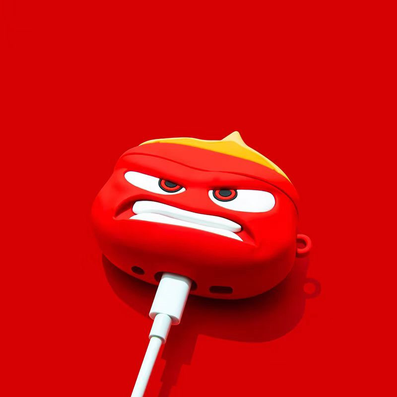 (Pro3 2025)Anger เคสการ์ตูนสําหรับ AirPods4/4ANC/1/2/3/Pro/Pro2/Pro3 เคสซิลิโคนอ่อนนุ่มพร้อมคาราบิเนอร์ - รูปที่ 2