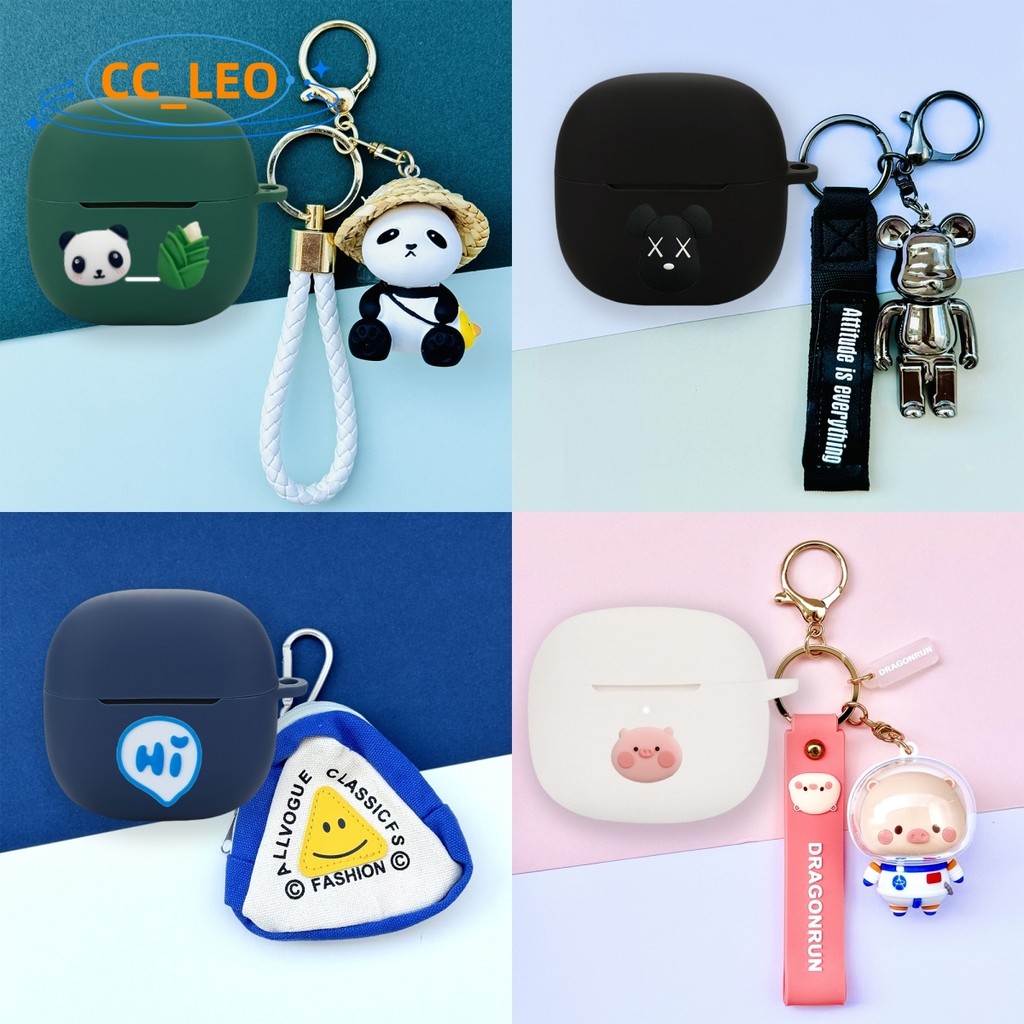 for EDIFIER X1 Lite Case Silicone Soft Case Cute Panda Keychain Pendant EDIFIER T10 Protective Sleev