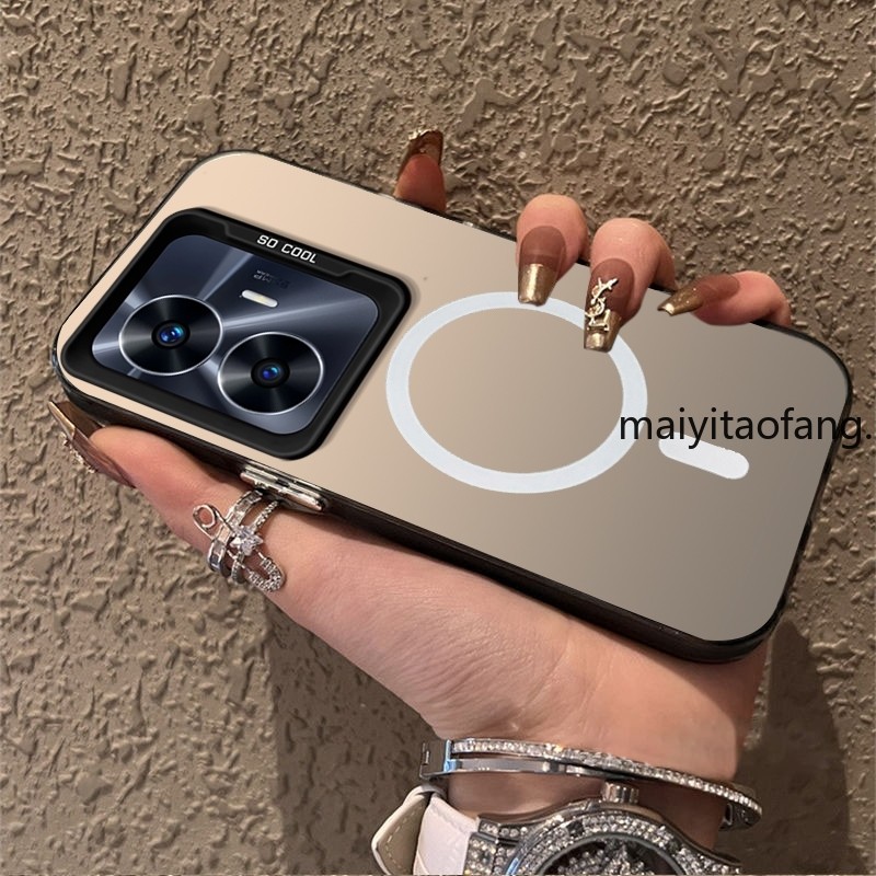 ปลอกrealme C55 NFC Realme C55 5G 2023 เคสโทรศัพท์เคสแข็งTPUเคสโทรศัพท์กันกระแทกแบบแข็งดีไซน์ใหม่ความงามไร้สายแม่เหล็กCYBSWX01
