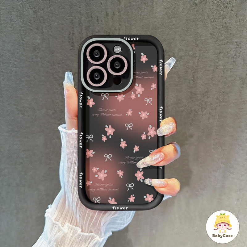 เคสไอโฟน 13 16 สำหรับ iPhone 11 15 13 16 12 14 Pro Max 7 8 16 15 6 6s 14 Plus XR X XS Max SE 2020 โรแมนติกหวานดอกไม้สด