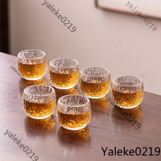 ถ้วยชาแก้วทนความร้อนหนาถ้วยแก้วชุดน้ําชาถ้วยชาครัวเรือนใสถ้ว…