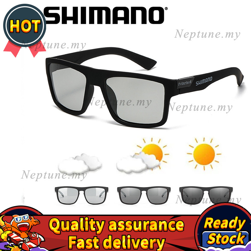 SHIMANO แว่นตาโพลาไรซ์แบบโฟโตโครมิก UV400 แว่นกันแดดสําหรับเล่นกีฬาสําหรับขี่จักรยาน