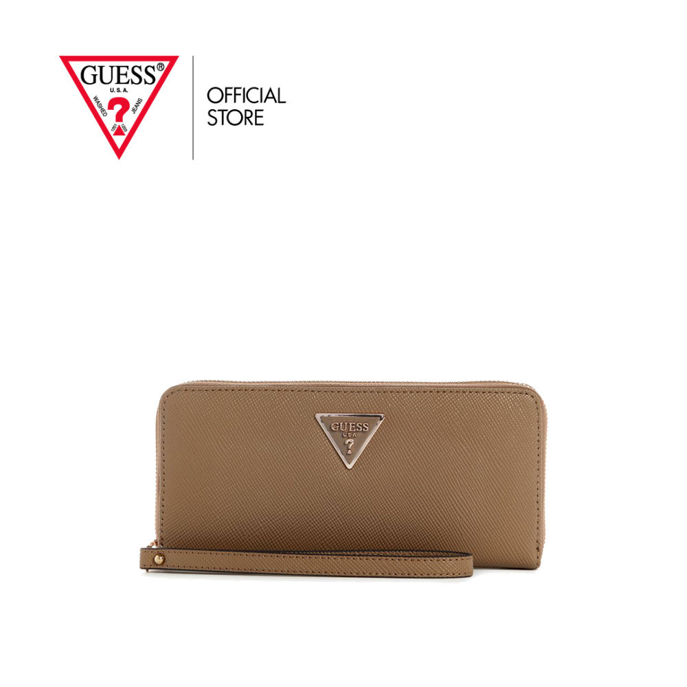 GUESS กระเป๋า รุ่น ZG8500146 LAUREL SLG LARGE ZIP AROUND GREY สีเทา