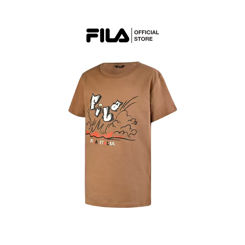 FILA เสื้อยืดเด็กผู้ชาย PLAY รุ่น TSA240208B - BROWN
