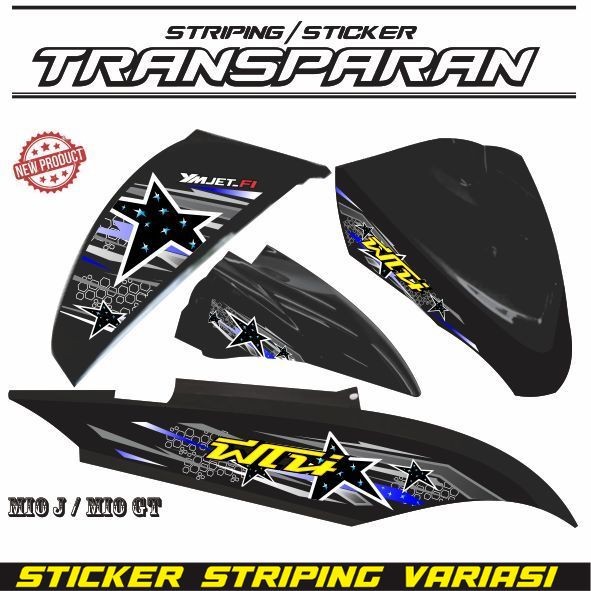 LIST OF TRANSPARKENT STRIPING สติ๊กเกอร์หลากหลาย YAMHA MIO J MIO GT ใหม่หลากหลาย MOTIF A1