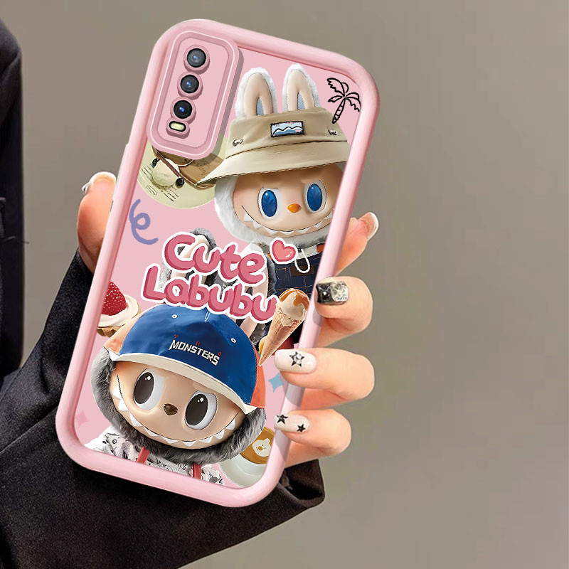 แฟชั่นการ์ตูน Labubu Chan เคสโทรศัพท์สําหรับ VIVO Y20 V1901A V2026 V2033 V2027V2032 V2042 V2029 V202