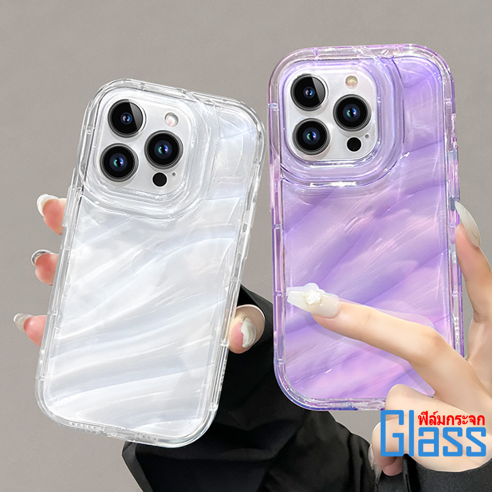 เคสโทรศัพท์ TPU for iPhone 16 15 13 12 11 Pro Max 14 Plus X Xr Xs Max 6 7 8 SE 2020 2022 Water Rippl