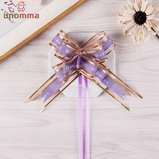 🎈โบว์รูดกึ่งสำเร็จรูป โบว์ติดของขวัญ ของขวัญวันเกิด DIY วันวาเลนไทน์งานแต่งงานตกแต่ง unomma