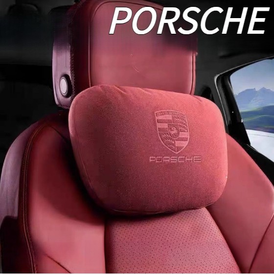 PORSCHE car headrest Macan 718 Cayenne 911 car seat Alcantara material cushion