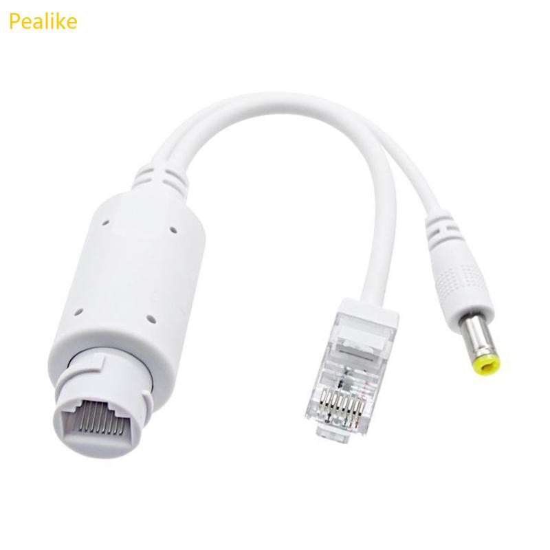 Pealike 48V ถึง 12V PoE Splitter Weatherproof Adapter Kit IEEE802 3af สําหรับอุปกรณ์รักษาความปลอดภัย