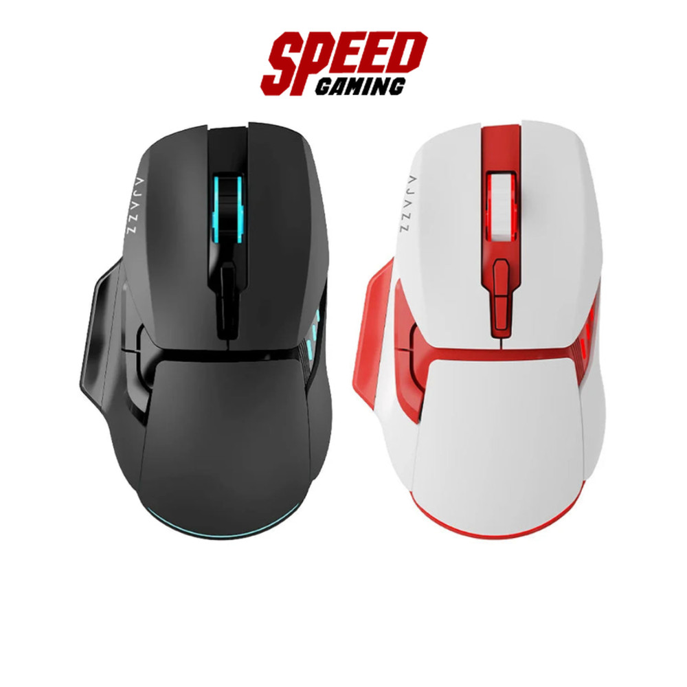AJAZZ AJ039 | WIRELESS 2.4GHZ + BT (Black/White) | GAMING MOUSE (เมาส์เกมมิ่ง) | By Speed Gaming