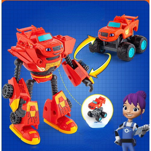 ของเล่นสําหรับเด็ก Transformable Robot Cars Monster Truck Model Metal Alloy Toy Vehicle