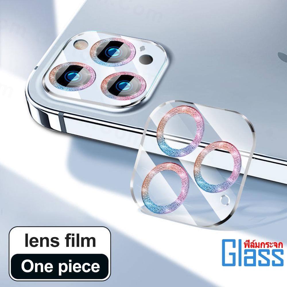 ฟิล์มกล้อง ใช้สำหรับ iPhone 17 16 15 14 Pro Max 12 11 Pro Max 13 Pro Max Mini ฟิล์ม กระจก เพชรแฟลชรุ่นใหม่ คลุมกล้อง - รูปที่ 4