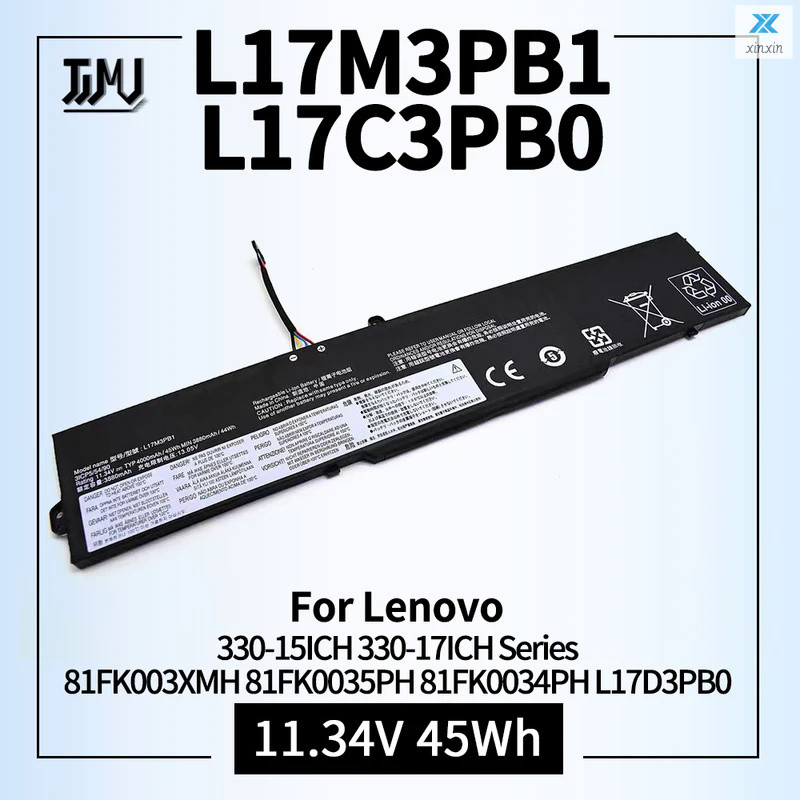 แบตเตอรี่แล็ปท็อป L17m3pb1สำหรับ Lenovo IdeaPad 330-15ich 330-17ich Series Notebook 5b10q71251 l17c3
