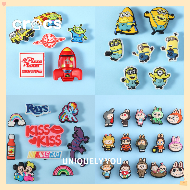 Crocs Jibbitz labu Jibbitz Minions หัวเข็มขัดรองเท้าการ์ตูน planet hole อุปกรณ์เสริมรองเท้า charm crocs 3D หัวเข็มขัดรองเท้าเครื่องบิน