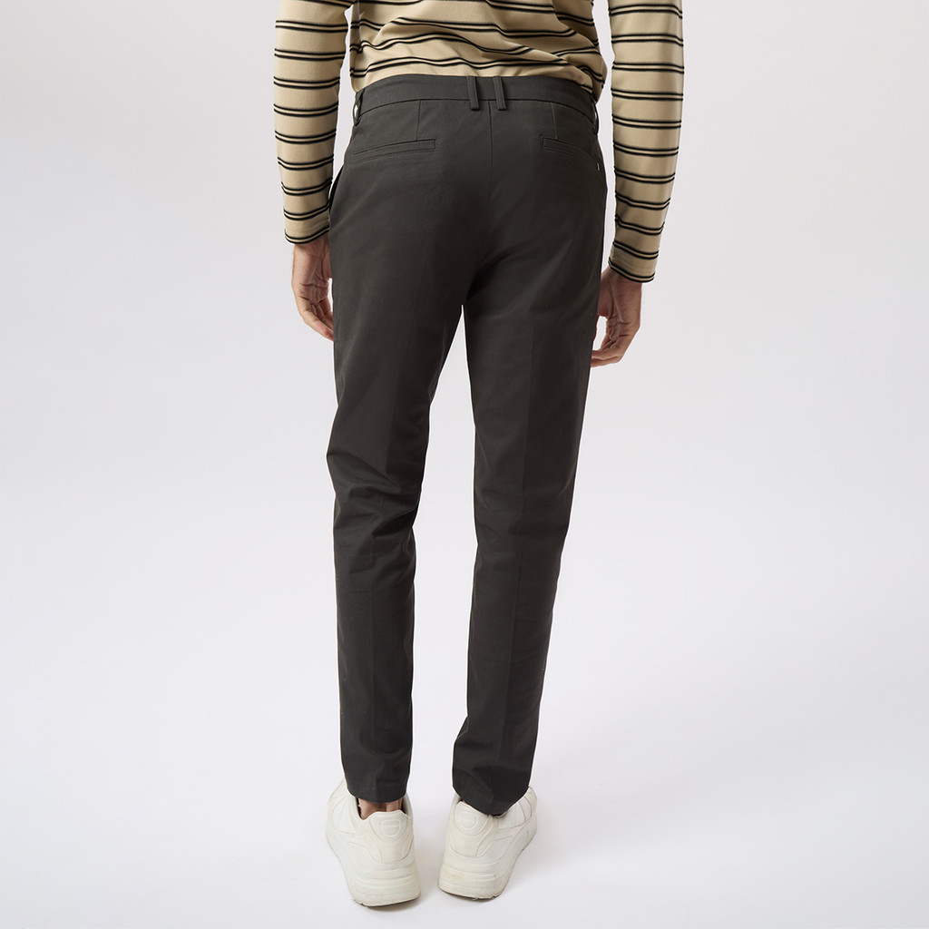 LTD กางเกง ผ้าชิโน่ ทรงสลิม ผู้ชาย สีเทาเข้ม | Slim Fit Chino Pants | 03574 - รูปที่ 3
