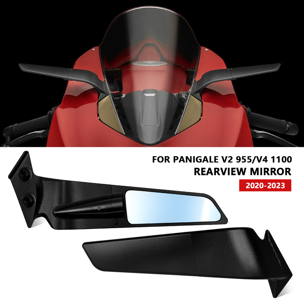 สําหรับ Panigale V2 955 V4 1100 กระจกมองหลังรถจักรยานยนต์ Stealth Sport Winglet ชุดกระจกปรับ Stealth