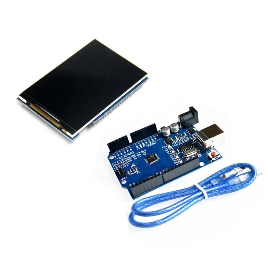 โมดูล LCD 3.5 นิ้ว TFT Touchless หน้าจอ LCD 3.5 นิ้ว + UNO R3 REV3 MEGA328P Arduino Development Boar