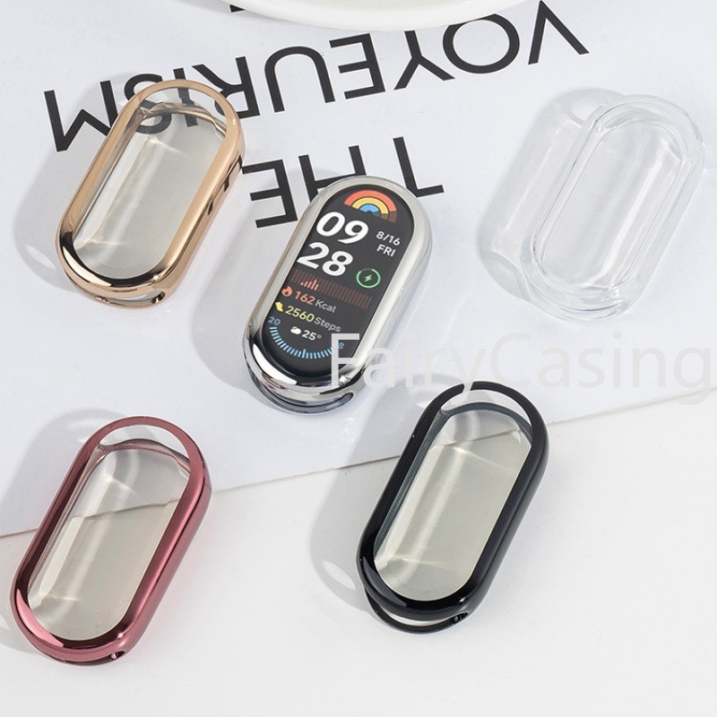 ป้องกันกรณีสําหรับ Xiaomi Mi Band 10 8 9 NFC ป้องกันหน้าจอ Soft TPU Sensitive Touch Control Miband 9 8 อุปกรณ์เสริม