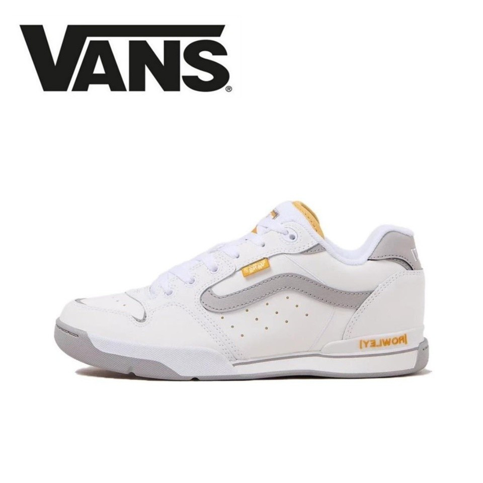 รองเท้าผู้หญิง VANS 100% ของแท้ Vans Rowley XLT สีขาว เทา เหลือง รองเท้าผ้าใบต่ำ VN000D1G92A