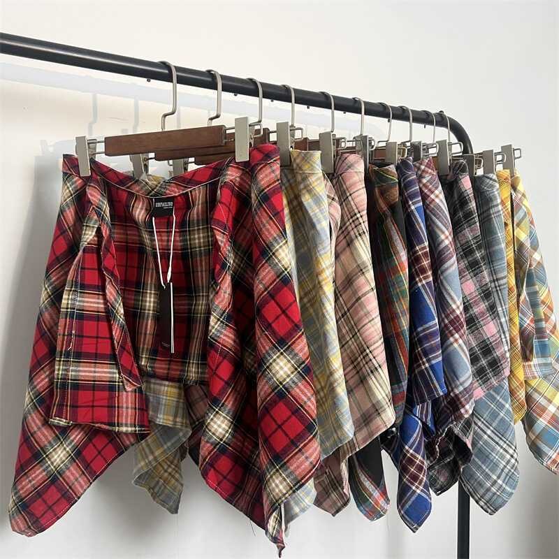 แนะนำ ผ้าม่าน 1.7,000 คนคอลเลกชันปีนี้ Dopamine Checkered ก้นผ้าม่านหญิงการปิดกั้นกระโปรง Lace-Up เนื้อทิเบตเครื่องมือที่มีประโยชน์ชายจับคู่ Bottoming การปิดกั้นผ้าม่าน 4 ราคาพิเศษ มีเก็บเงินปลายทาง