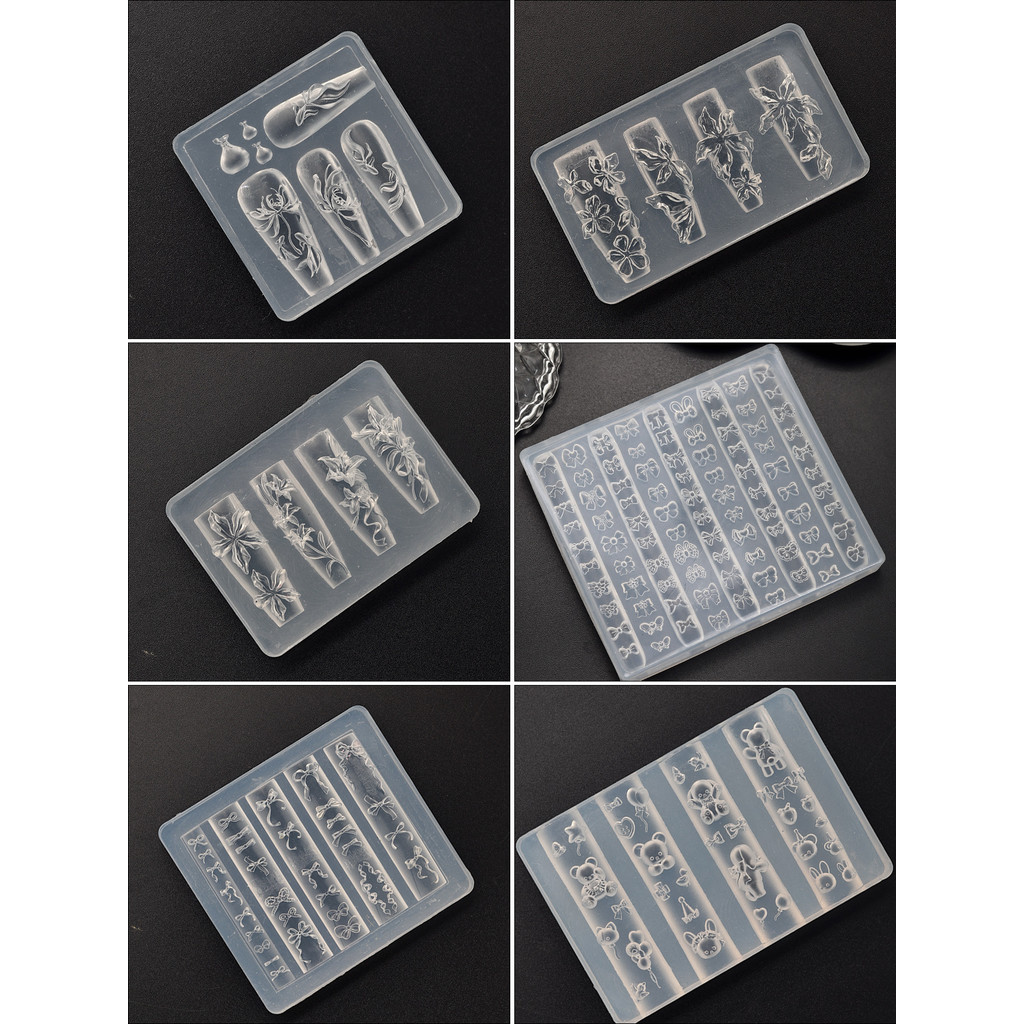 ทําเล็บมือซิลิโคนแม่พิมพ์นูนการ์ตูนโบว์ เคที แมวหมีรักลําแสงแม่พิมพ์สามมิติ ทําเอง - รูปที่ 6