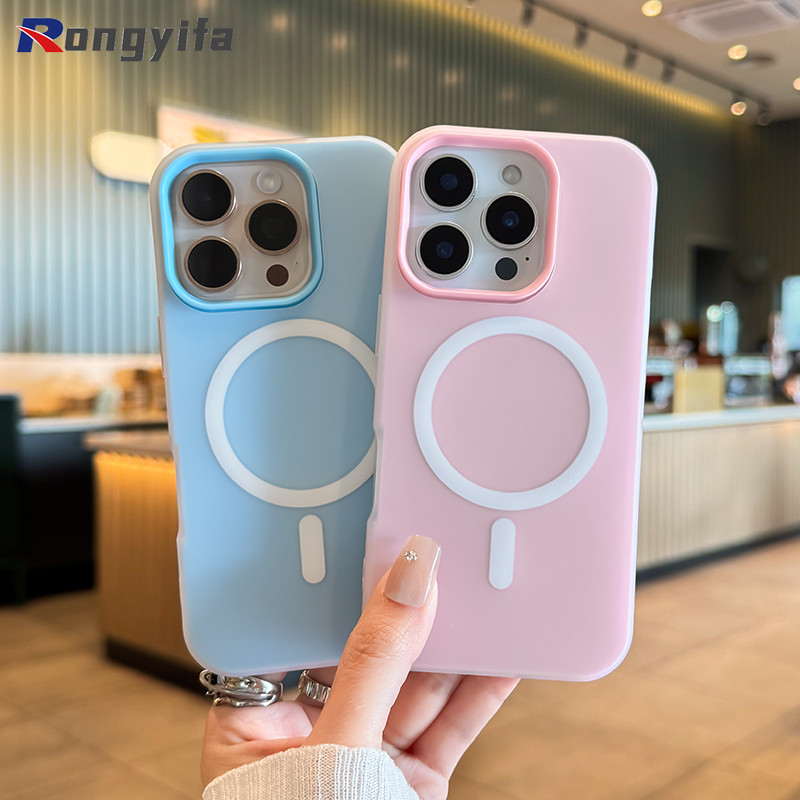 2 in 1 แม่เหล็กปกหลังสําหรับ Vivo iQOO Z9X Z9 Turbo Z7i Z6 Lite Z5 Z5X Z3 U5 U5E U3 U3X 5G 4G สีลูกก