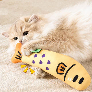 Doge&Orange พร้อมส่ง ตุ๊กตาปลาแคทนิป ของเล่นแมว ตุ๊กตาปลา ตุ๊กตาสอดไส้แคทนิป ช่วยให้อารมณ์ดี มีกระดิ่ง COD PU124