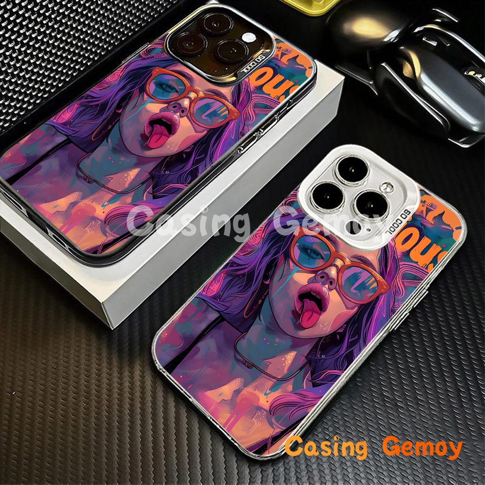 HP Cyber Girl ใช้งานร่วมกับสําหรับเคสโทรศัพท์ OPPO, A17K A17 A16 A15 A57 A53 A32 A33 A9 A5 A76 A96 A