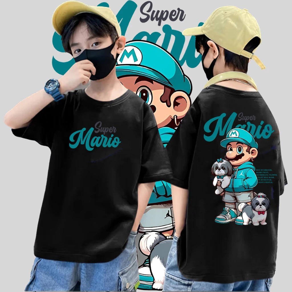 (จัดส่งตลอด 24 ชั่วโมง)KIDS TNASA เด็กชายวัยรุ่น เสื้อทีศรี 2025 ครอปแขนสั้น หน้าเก๋าแซ่บ