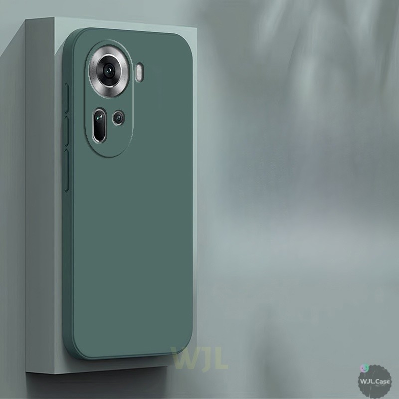 เคส OPPO Reno 11 เคสซิลิโคนโทรศัพท์มือถือสีลูกกวาดเรียบง่าย YT - รูปที่ 4