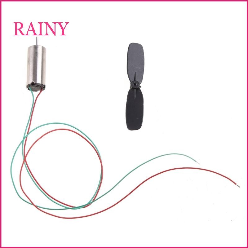 RAINY 1 ชุด 3 7V 48000RPM มอเตอร์ไร้แกน + ใบพัดสําหรับของเล่นเฮลิคอปเตอร์เครื่องบิน RC