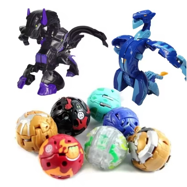 SEGA Bakugan Battle Brawlers Dragonoid Nillous Trox Pegtrix Hydranoid & Card Shiny Action Figures Set