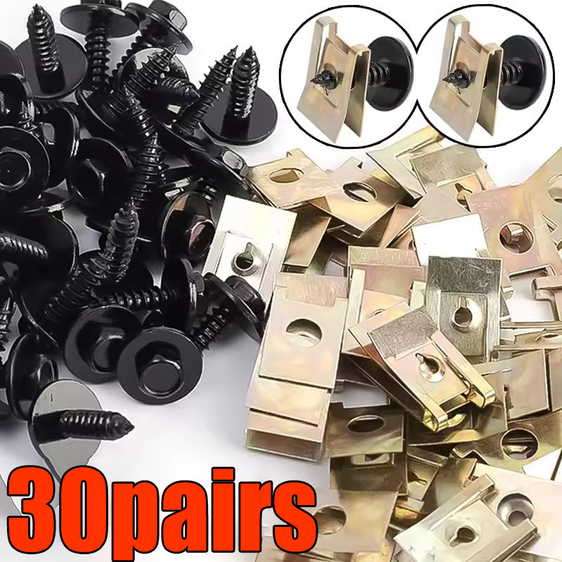 แคลมป์และสกรูรูปตัว U ที่ทนต่อสนิมสําหรับซีรีย์ 1/3/X, ชุด Shim ของแต่งรถ BMW | มินิ รุ่น การก่อสร้า